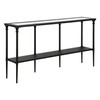 Nellie 55'' Wide Rectangular Console Table with Metal Shelf in