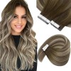 sunny hair Extensiones Cabello Humano 50gr 14in Marrón Oscuro A