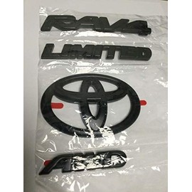 Genuine Toyota 2019 & Newer RAV4 Limited AWD Blackout Black Emblem Overlays