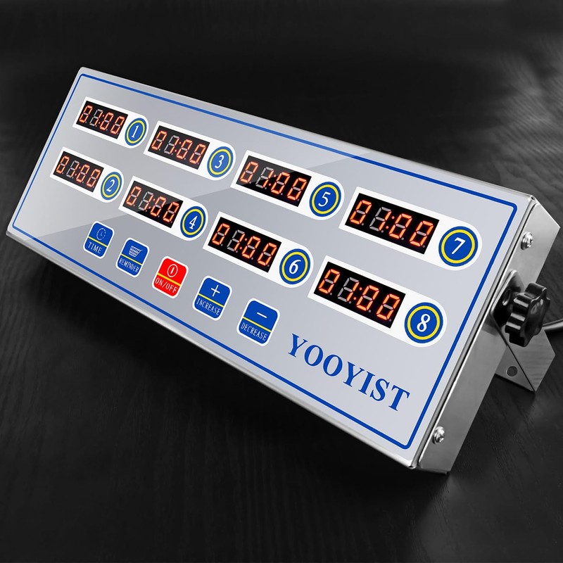 YOOYIST Kitchen Timers for Cooking – 8 Channel Commercial Kitchen