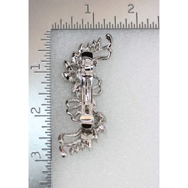 Faship Gorgeous Blue Crystal Flower Barrette Clip - Blue