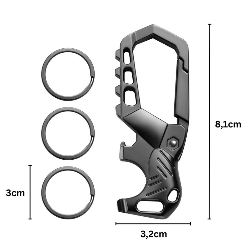 KEYSPACE Keyring Carabiner with Bottle Opener – Key Release with