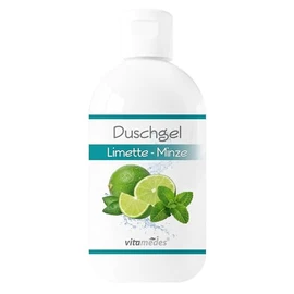 Vitamedes Duschgel Limette-Minze, Mild Reinigend, Gut Schäumend, Hautpflegend