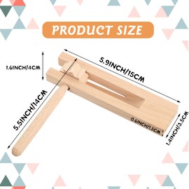 2 Pack Traditional Mexican Matraca Noisemaker Wooden Spinning Ratchet Noise Maker Grogger Traditional Matraca Rattle Ratchet Instrument Wood Noisemakers for Sporting Events Parties