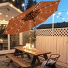 Blissun 9 ft Solar Umbrella with 32 LED Lights for
