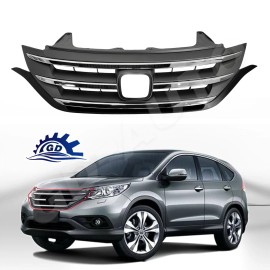 GD-AUTO For 2012 2013 2014 Honda CRV CR-V Front Bumper Upper Grill Grille w/Chrome Trim