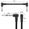 EMSTAR 6 Pack 6 Inch Guitar Patch Cables, Black Guitar