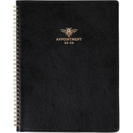 Artfan Large Black 2025 2026 Weekly Appointment Planner Hourly Book With Goals