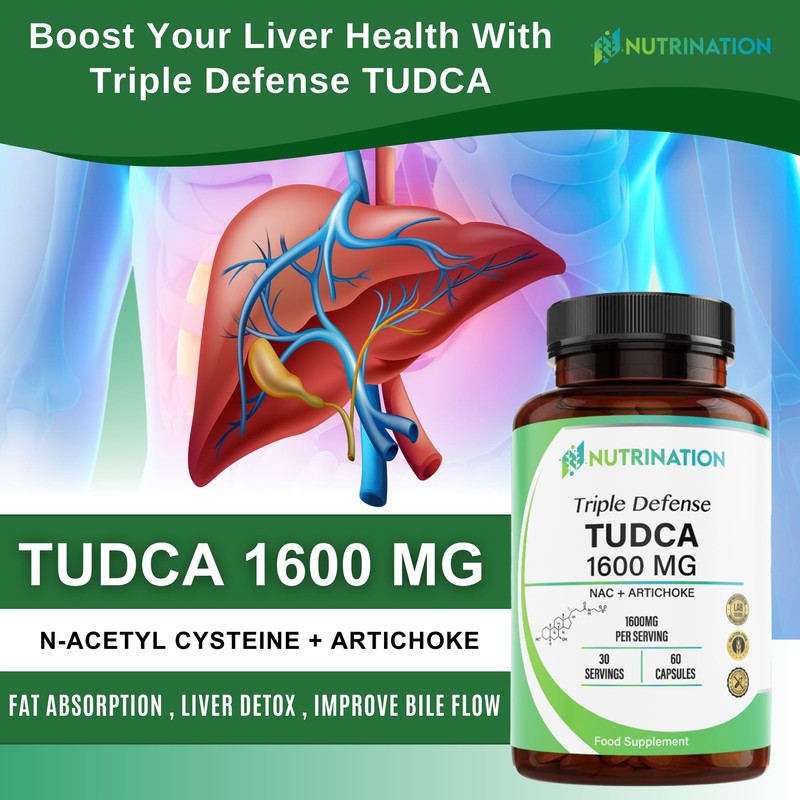 Tudca Supplement 1600mg | 99.2% Pure 1400mg TUDCA, 100mg Artichoke