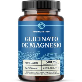 Glicinato Magnesio 500 Alta Absorción Vegano 120 Cápsulas Mejora Sueño Relajación Muscular Huesos Fuertes Quelado Gmo
