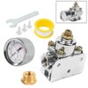 BARTOO Upgrade Adjustable Fuel Pressure Regulator Carburetor with Gauge, 1-4