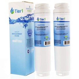 Tier1 9000 077104 Refrigerator Water Filter 2-pk | Replacement for Bosch 644845, REPLFLTR10, UltraClarity, 644845, 9000194412, 740570, 9000077095, 9000193914, Fridge Filter