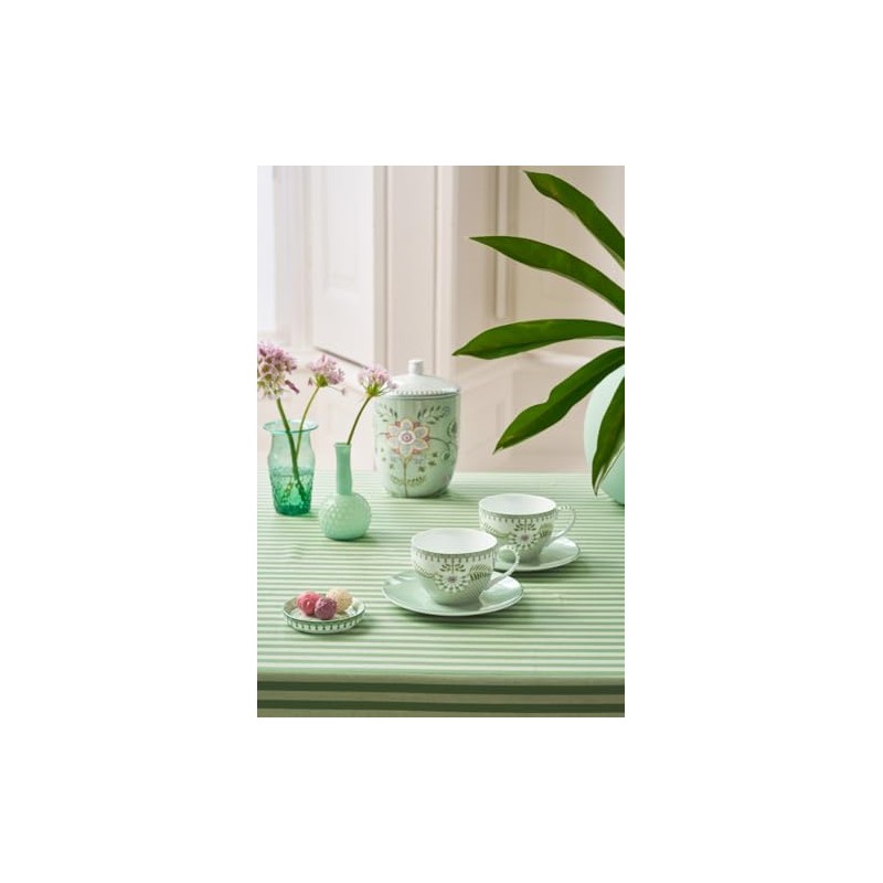 Pip Studio Lily&Lotus Light Green Cup with Saucer 280 ml