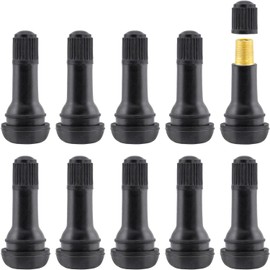 YEDJFFIYO 10 PCS TR413 Tubeless Valve Stems, Rubber Snap-in Tire Valve Stems Replacement for 0.453" Tubeless Rim Holes on Cars, Go-karts, Trucks, Lawn mowers, Trailers