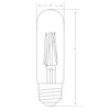Feit Electric Vintage Exposed Filament Amber Glass LED T10 with
