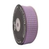 Micomon Purple and White Woven Edge Plaid Ribbon 100% Polyester