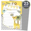 Baby Shower Invitations Jungle Safari Animal Theme Set of 25