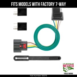 Curt For 18-24 Chevy Equinox 4 Pin Trailer Wiring Plug Fits Models with factory 7-Way