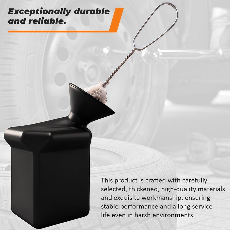 Angled Tire Lube Bucket Kit(Includes 4 Lubricant Brushes),Designed specifically for