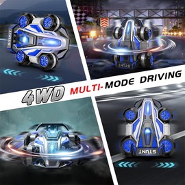 OBEST Remote Control Car Toy for Children, High Speed Off-Road RC Stunt Car (with Lights), 2.4 GHz All Terrain RC Car, 360° Upright Flip and Rotate, Gift for Boys and Girls