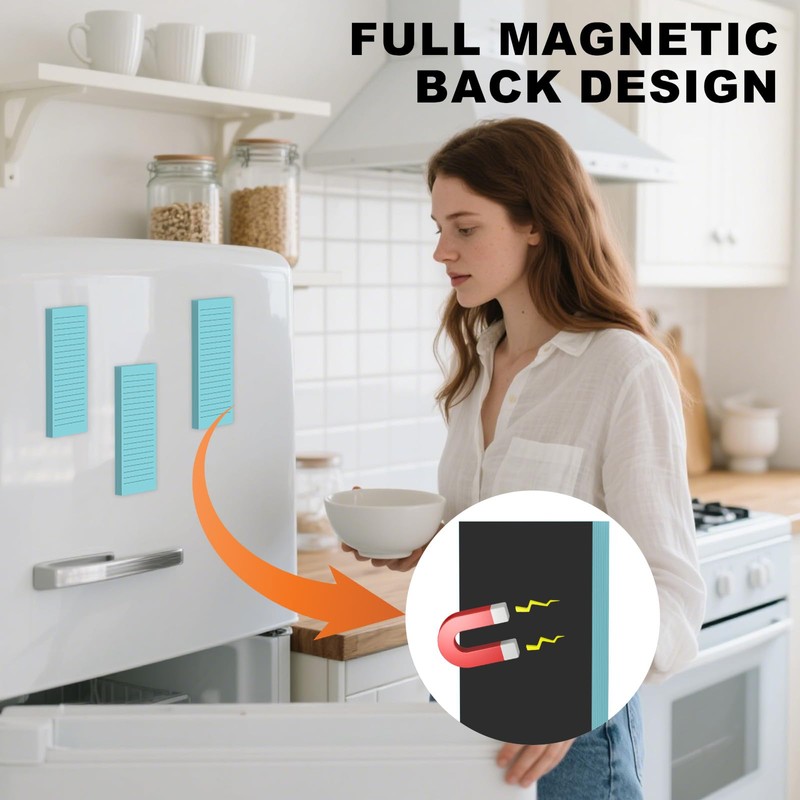 Magnetic Notepads Note Pads for Fridge with Full Magnet Back,