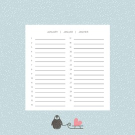 Geburtstagskalender Stempeltiere - Stempel-Kunst von Perlenfischer - immerwährendes Kalendarium - 24 x 24 cm - Spiralbindung: Birthday Calendar - Calendrier perpétuel