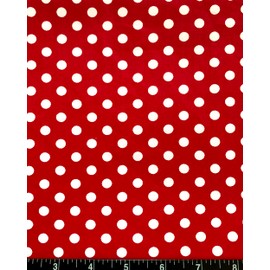 100% Cotton Fabric by The Yard for Sewing, Quilting, DIY Crafts - 62 Inches Wide (No. 27 - Small Polka Dot Red)