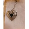 CHMO Locket Necklace Heart Silver Colored Womans with Necklace W/Giftbox