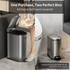 MRBIN 1.6 + 10.6 Gallon Stainless Steel Trash Can Combo