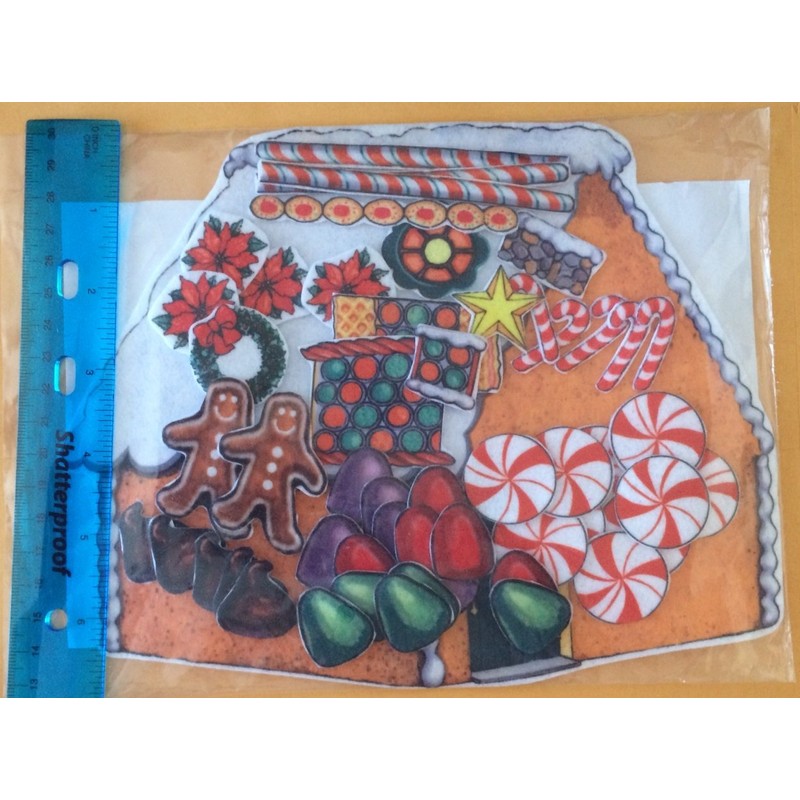 Gingerbread Felt House for Flannelboards (Includes Felt House & 52