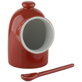 SCOOP! BIA Salt Pig & Spoon Red, 9 x 8 x 12.5 cm