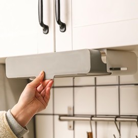 Fuerdich Seasoning Rack with 6 Seasoning Cans, Seasoning Storage Rack Pull-out Seasoning Rack with Seasoning Cans Kitchen Storage Rack Spice Rack Without Drilling (32 X 9.5 X 13.5 CM)