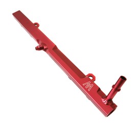 RADREPLA Billet Aluminum Fuel Rail for 1991-2002 Jeep Wrangler Cherokee 2.5L 4 Cylinder 1992 1993 1994 1995 1996 1997 1998 1999 2000 2001 91 92 93 94 95 96 97 98 99 00 01 02, Red