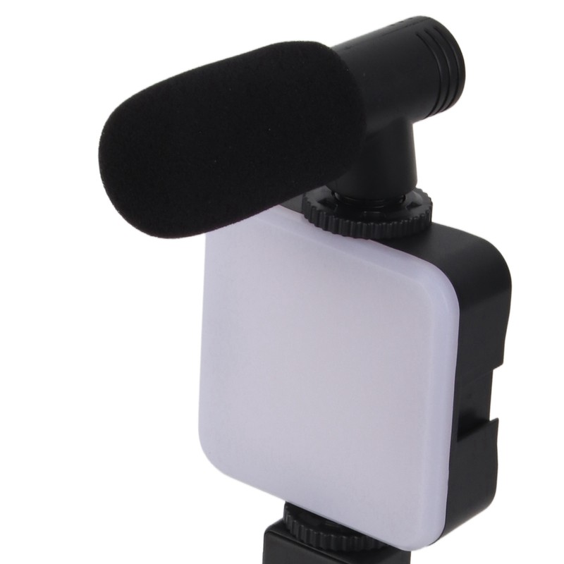 LED Video Fill Light Microphone Tripod Kit for Phone Camera
