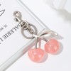 COOLANS 2 Set Cute Cherry Bag Charm,Apple Key Ring Clip