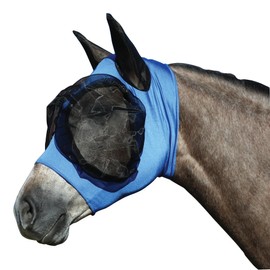 UltraFlex Comfort Plus Bug Eye Fly Horse Masks | Maximum Protection & Comfort | 95% UV Shield & Easy On/Off Design | Pull On Without Forelock Saver | Color Royal | Size X-Large