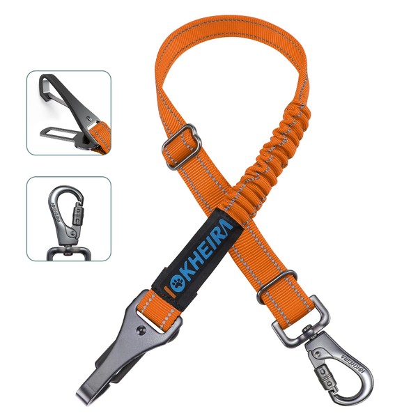 IOKHEIRA Dog Seat Belt 3-in-1 Car Harness for Dogs Adjustable