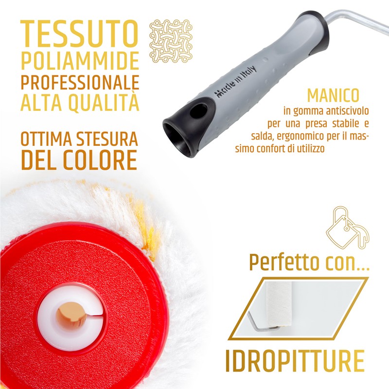 PENNELLIFICIO 2000 | Professional Roller for Smooth Walls, Made of