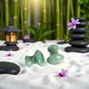 2Pcs Gua Sha Facial Massage Tools, Green Stone Set, Mushroom