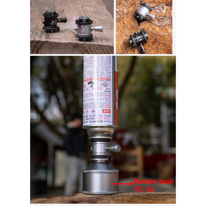 CAMPINGMOON Butane Gas Cartridge Transfer Camping Cassette Canisters Gas Adapter