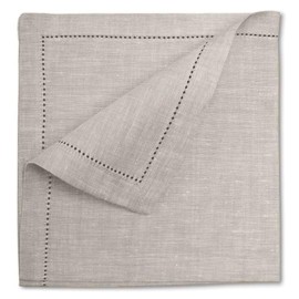Cuore di lino - Napkin in Pure Linen 100% Made in Italy Ajour Natural (45 x 45 cm)