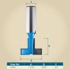 T-Shaped Slatwall Router Bit- T-Slot Router Bit for MDF, Softwoods,