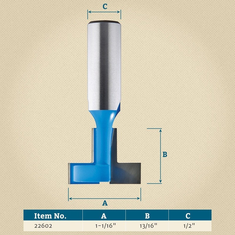 T-Shaped Slatwall Router Bit- T-Slot Router Bit for MDF, Softwoods,