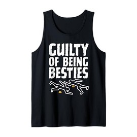 Guilty of Being Besties Funny Friend Cool Teen BFF Graphic Tank Top