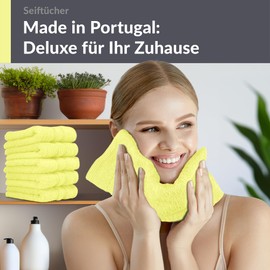 Lashuma Baby Wash Cloths 30 x 30 cm, London Set of 6 in Aniseed Green, Fluffy Terry Towelling Mini Towels for Children