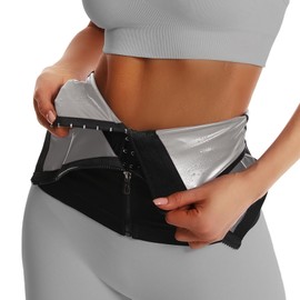 JBT Waist Trainer for Women, Sweat Band & Workout Waist Trainer, Specially Designed for Women Waist Trimmer, Silver, XXL