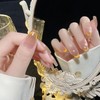 Nail Tip, Short, 24 Pieces, Flesh Claws, Gradient, Cat Eye,