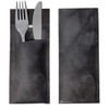30 Pieces Cutlery Pouches with Napkin, Paper, black