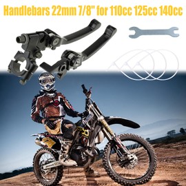 HAISHINE 1 Pair Motorcycle Brake Clutch Levers for 22mm 7/8" Handlebar for 110cc 125cc 140cc TTR 125cc SSR Pit Dirt Bike Motorcycle (Black)