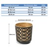 Tymar Flower Pot, Set of 2, Round Shape, Planter (Black/Gold,